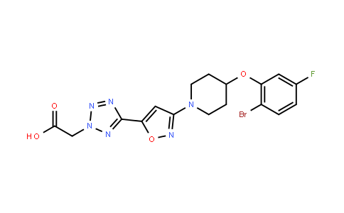 2-(5-(3-(4-(2-Bromo-5-fluorophenoxy)piperidin-1-yl)isoxazol-5-yl)-2h-tetrazol-2-yl)acetic acid