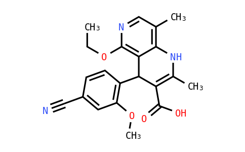 4-(4-Cyano-2-methoxyphenyl)-5-ethoxy-2,8-dimethyl-1,4-dihydro-1,6-naphthyridine-3-carboxylic acid