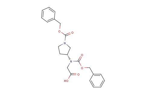 3-(R)-(benzyloxycarbonyl-carboxymethyl-amino)-pyrrolidine-1-carboxylic acid benzyl ester