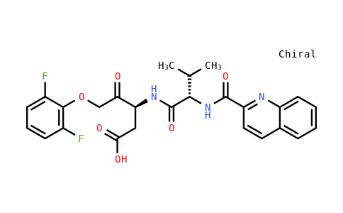 (3S)-5-(2,6-二氟苯氧基)-3-[[(2S)-3-甲基-1-氧代-2-[(2-喹啉甲?；?氨基]丁基]氨基]-4-氧代-戊酸