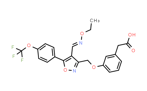 2-(3-((4-((ethoxyimino)methyl)-5-(4-(trifluoromethoxy)phenyl)isoxazol-3-yl)methoxy)phenyl)acetic acid