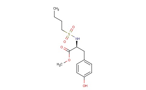 n-丁基磺酰基-l-p-羟基苯基丙氨酸甲酯