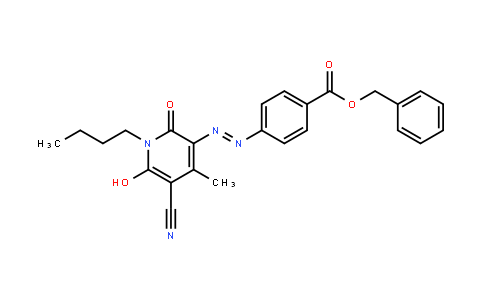 Benzyl 4-[(1-butyl-5-cyano-6-hydroxy-4-methyl-2-oxopyridin-3-yl)diazenyl]benzoate