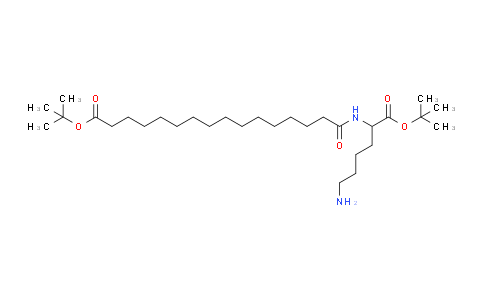十六烷酸,16-[(1S)-5-氨基-1-[(1,1-二甲基乙氧基)羰基]戊基]氨基]-16-氧代-1,1-二甲基乙酯