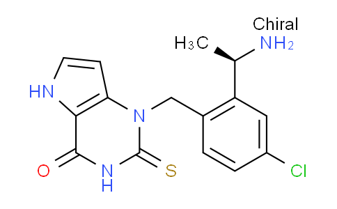 4H-Pyrrolo[3,2-d]pyrimidin-4-one, 1-[[2-[(1R)-1-aminoethyl]-4-chlorophenyl]methyl]-1,2,3,5-tetrahydro-2-thioxo-