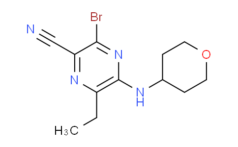 3-溴-6-乙基-5-((四氢-2H-吡喃-4-基)氨基)吡嗪-2-甲腈