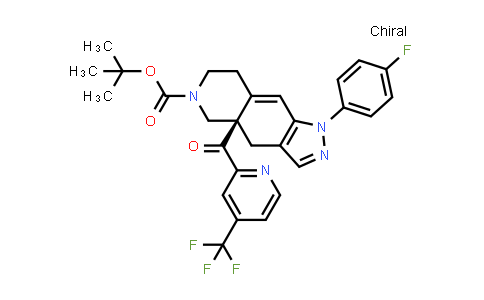 Tert-butyl(R)-1-(4-fluorophenyl)-4A-(4-(trifluoromethyl)picolinoyl)-1,4,4A,5,7,8-hexahydro-6H-pyrazolo[3,4-G]isoquinoline-6-carboxylate