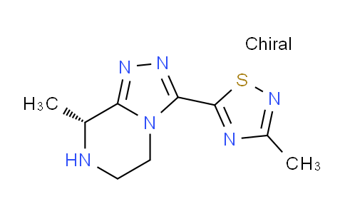 1,2,4-Triazolo[4,3-a]pyrazine, 5,6,7,8-tetrahydro-8-methyl-3-(3-methyl-1,2,4-thiadiazol-5-yl)-, (8R)- (ACI)