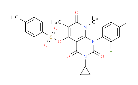 3-環(huán)丙基-1-(2-氟-4-碘苯基)-6,8-二甲基-2,4,7-三氧代1,2,3,4,7,8六氫 吡啶并[2,3-d]嘧啶-5-基4-甲基苯磺酸酯