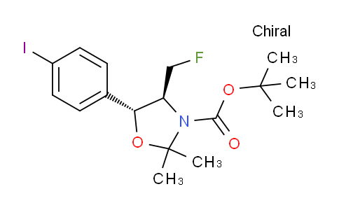 (4S,5R)-叔丁基4-(氟甲基)-5-(4-碘苯基)-2,2-二甲基恶唑烷-3-羧酸盐