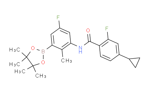 4-环丙基-2-氟-N-(5-氟-2-甲基-3-(4,4,5,5-四甲基-1,3,2-二氧杂硼烷-2-基)苯基)苯甲酰胺