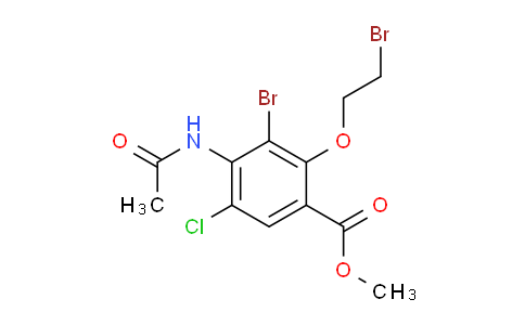 4-(乙酰氨基)-3-溴-2-(2-溴乙氧基)-5-氯苯甲酸甲酯