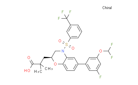 (2S)-6-[3-(二氟甲氧基)-5-氟苯基]-3,4-二氫-α,α-二甲基-4-[[3-(三氟甲基)苯基]磺?；鵠-2H-1,4-苯并惡嗪-2-丙酸