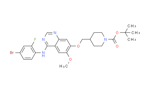tert-Butyl 4-(((4-((4-bromo-2-fluorophenyl)amino)-6-methoxyquinazolin-7-yl)oxy)methyl)piperidine-1-carboxylate