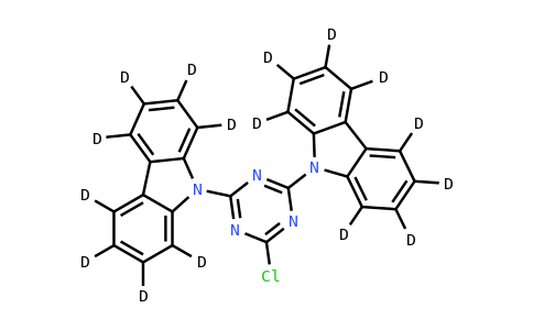 9,9'-(6-chloro-1,3,5-triazine-2,4-dihyl)bis(9H-carbozole-1,2,3,4,5,6,7,8-d8)