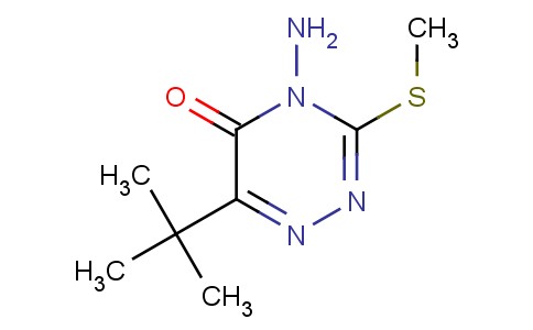 4-氨基-6-(1,1-二甲乙基)-3-甲硫基-1,2,4-三嗪-5(4H)-酮(9CI)