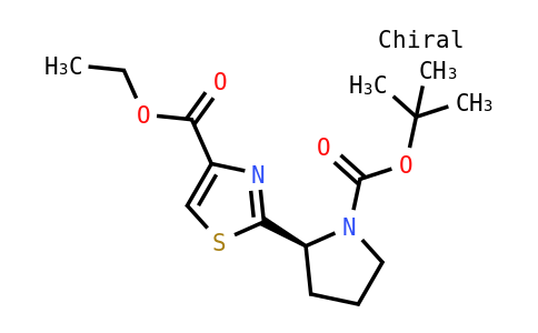 乙基2 - (N-叔丁氧羰基-2,4 - 吡咯烷基)噻唑-4 - 羧酸乙酯
