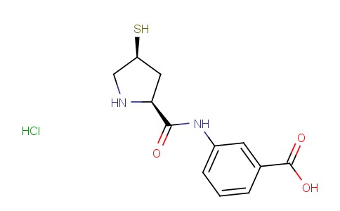3-[[(2S,4S)-4-sulfanylpyrrolidine-2-carbonyl]amino]benzoic acid hydrochloride