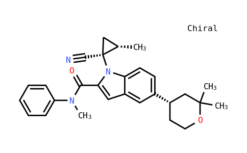 1-((1S,2S)-1-氰基-2-甲基环丙基)-5-((4S)-2,2-二甲基四氢吡喃-4-基)-N-甲基-N-苯基吲哚-2-甲酰胺