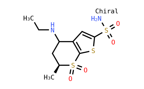 4H噻吩并[2,3-b]噻喃-2-磺酰胺，4-（乙氨基）-5,6-二氫-6-甲基-7,7-二氧化物，（6S）-