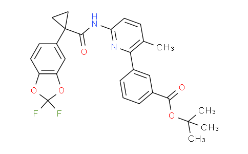 Benzoic acid, 3-(6-(((1-(2,2-difluoro-1,3-benzodioxol-5-yl)cyclopropyl)carbonyl)amino)-3-methyl-2-pyridinyl)-, 1,1-dimethylethyl ester