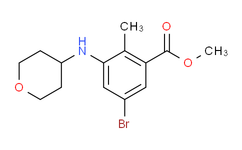 5-溴-2-甲基-3-[(四氢-2H-吡喃-4-基)氨基]-苯甲酸甲酯