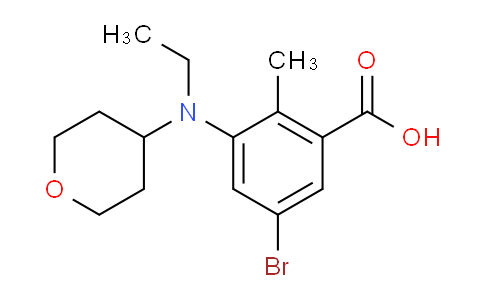 5-溴-3-[乙基(四氢-2H-吡喃-4-基)氨基]-2-甲基-苯甲酸