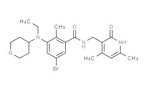 5-溴-n-[(1,2-二氢-4,6-二甲基-2-氧代-3-吡啶)甲基]-3-[乙基(四氢-2H-吡喃-4-基)氨基]-2-甲基-苯甲酰胺