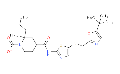 2-Methyl-2-propanyl4-{[5-({[5-(2-methyl-2-propanyl)-1,3-oxazol-2-yl]methyl}sulfanyl)-1,3-thiazol-2-yl]carbamoyl}-1-piperidinecarboxylate