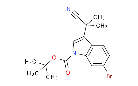tert-Butyl 6-bromo-3-(2-cyanopropan-2-yl)-1H-indole-1-carboxylate