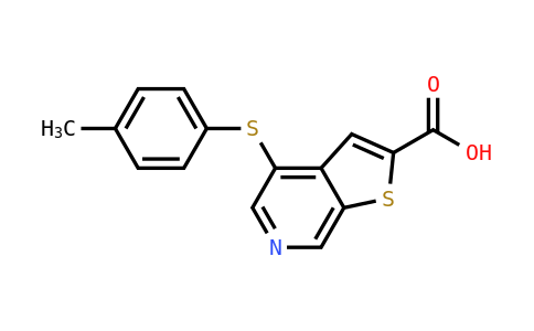 4-(P-tolylthio)thieno[2,3-c]pyridine-2-carboxylic acid