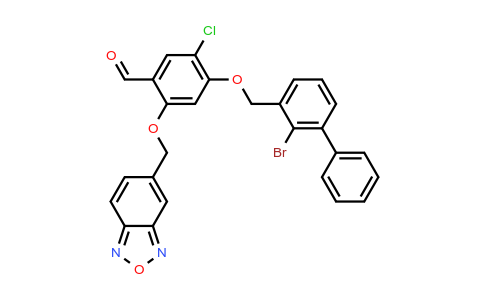 2-(2,1,3-苯并噁二唑-5-基甲氧基)-4-[(2-溴[1,1′-联苯]-3-基)甲氧基]-5-氯苯甲醛