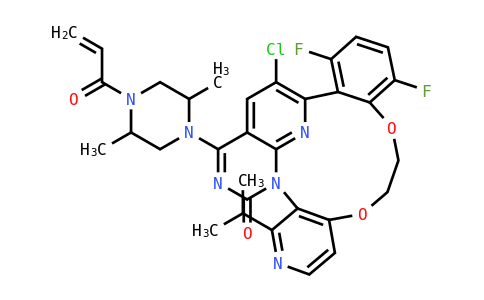 (5S,17aR)-20-氯-2-[(2S,5R)-2,5-二甲基-4-(1-氧代-2-丙烯-1-基)-1-哌嗪基]-14,17-二氟-11,1Chemicalbook2-二氢-6-(1-甲基乙基)-1,18-乙烯基-4H-吡啶并[4,3-e]嘧啶并[1,6-g][1,4,7,9]苯并二恶二氮杂环十二烷-4-酮