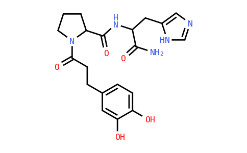 (R)-N-((S)-1-Amino-1-oxo-3-(1H-pyrazol-4-YL)propan-2-YL)-1-(3-(3,4-dihydroxyphenyl)propanoyl)pyrrolidine-2-carboxamide