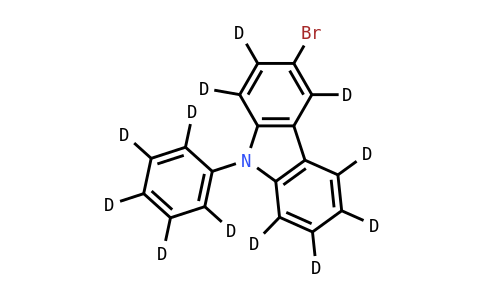 6-溴-9-苯基D5-9H-咔唑D7