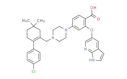 4-[4-[[2-(4-chlorophenyl)-5,5-dimethyl-1-cyclohexen-1-yl]methyl]-1-piperazinyl]-2-(1H-pyrrolo[2,3-b]pyridin-5-yloxy)Benzoicacid