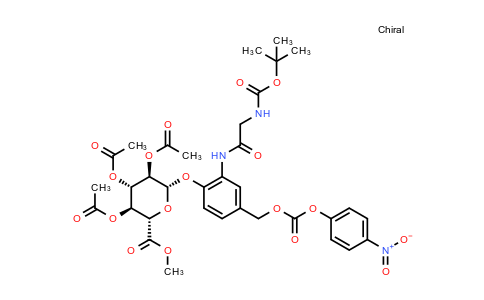 (2S,3R,4S,5S,6S)-2-(2-(2-((叔丁氧羰基)氨基)乙酰氨基)-4-((((4-硝基苯氧基)羰基)氧基甲基)苯氧基)-6-(甲氧羰基)四氢-2H-吡喃-3,4,5-三基三乙酸酯)