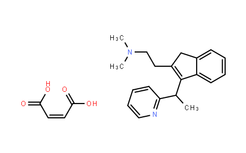 N,n-dimethyl-3-[1-(2-pyridinyl)ethyl]-1h-indene-2-ethanamine (2z)-2-butenedioate