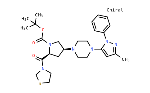 (2S,4S)-4-[4-(3-Methyl-1-phenyl-1H-pyrazol-5-YL)-1-piperazinyl]-2-(3-thiazolidinylcarbonyl)-1-pyrrolidinecarboxylic acid tert-butyl ester