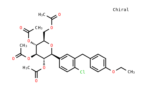 (2R,3R,4R,5S,6S)-2-(乙酰氧基甲基)-6-(4-氯-3-(4-乙氧基芐基)苯基)四氫-2H-吡喃-3,4,5-三乙酸酯