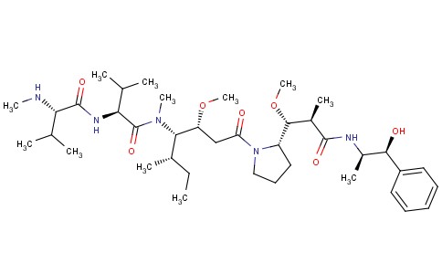 N-Methyl-L-valyl-N-[(1S,2R)-4-[(2S)-2-[(1R,2R)-3-[[(1R,2S)-2-hydroxy-1-methyl-2-phenylethyl]amino]-1-methoxy-2-methyl-3-oxopropyl]-1-pyrrolidinyl]-2-methoxy-1-[(1S)-1-methylpropyl]-4-oxobutyl]-N-methyl-L-valinamide