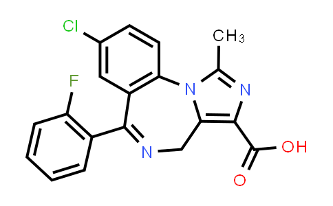 8-chloro-6-(o-fluorophenyl)-1-methyl-4H-imidazo[1,5-a][1,4]benzodiazepine-3-carboxylic acid