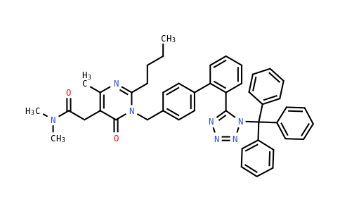 2-(2-Butyl-4-methyl-6-oxo-1-((2'-(1-trityl-1H-tetrazol-5-YL)-[1,1'-biphenyl]-4-YL)methyl)-1,6-dihydropyrimidin-5-YL)-N,n-dimethylacetamide