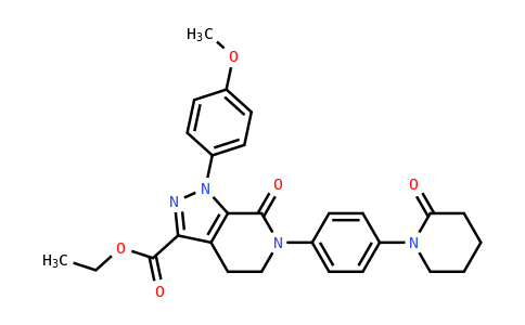 1-(4-Methoxyphenyl)-7-oxo-6-[4-(2-oxopiperidin-1-yl)phenyl]-4,5,6,7-tetrahydro-1H-pyrazolo[3,4-c]pyridine-3-carboxylic acid ethyl ester
