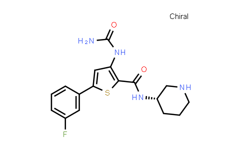 3-[(Aminocarbonyl)amino]-5-(3-fluorophenyl)-N-(3S)-3-piperidinyl-2-Thiophenecarboxamide