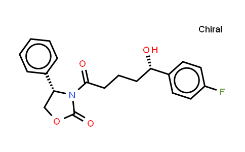 Ezetimibe impurity (3-[5-(4-Fluoro-phenyl)-5-(S)-hydroxy-pentanoyl]-4-(R)-phenyl-oxazolidin-2-one)