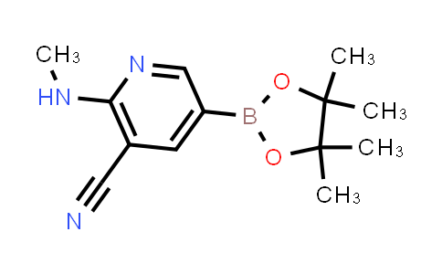2-(甲基氨基)-5-(4,4,5,5-四甲基-1,3,2-二氧杂环戊硼烷-2-基)氰吡啶