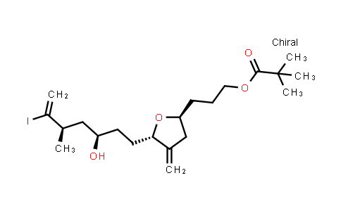 3-[(2S,5S)-5-[(3R,5R)-3-Hydroxy-6-iodo-5-methylhept-6-enyl]-4-methylideneoxolan-2-yl]propyl 2,2-dimethylpropanoate