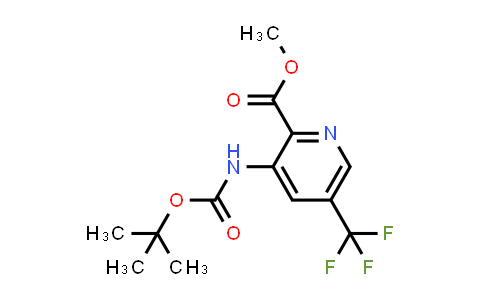 3-Tert-butoxycarbonylamino-5-trifluoromethyl-pyridine-2-carboxylic acid methyl ester