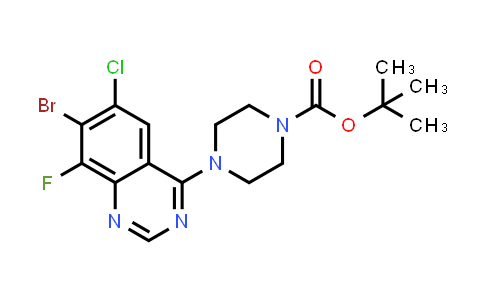 Tert-butyl 4-(7-bromo-6-chloro-8-fluoroquinazolin-4-YL)piperazine-1-carboxylate